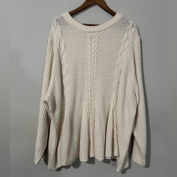 Denim 24/7 - Ivory Knit Sweater with flare - Picture 1 of 6